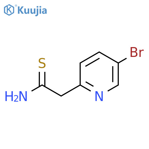 2-(5-bromopyridin-2-yl)ethanethioamide structure