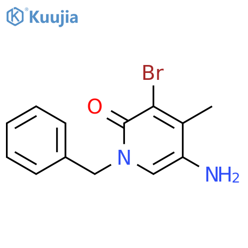 2(1H)-Pyridinone, 5-amino-3-bromo-4-methyl-1-(phenylmethyl)- structure