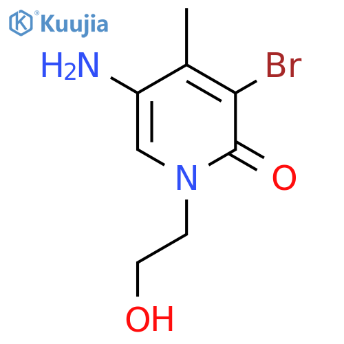 5-Amino-3-bromo-1-(2-hydroxyethyl)-4-methyl-1,2-dihydropyridin-2-one structure