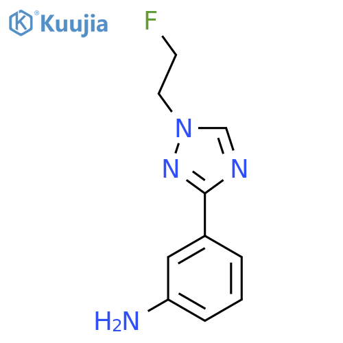 3-[1-(2-fluoroethyl)-1H-1,2,4-triazol-3-yl]aniline structure