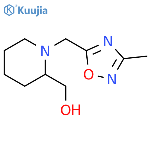 2-Piperidinemethanol, 1-[(3-methyl-1,2,4-oxadiazol-5-yl)methyl]- structure