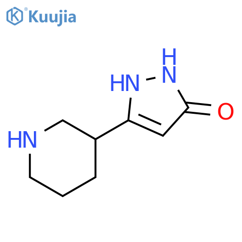 5-(piperidin-3-yl)-2,3-dihydro-1H-pyrazol-3-one structure