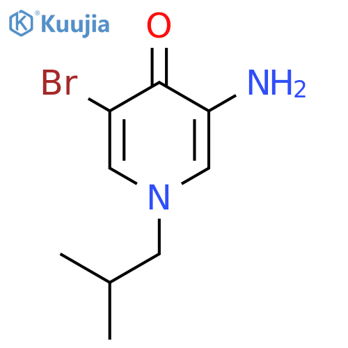 3-Amino-5-bromo-1-(2-methylpropyl)-1,4-dihydropyridin-4-one structure