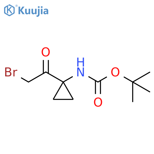 Carbamic acid, N-[1-(2-bromoacetyl)cyclopropyl]-, 1,1-dimethylethyl ester structure