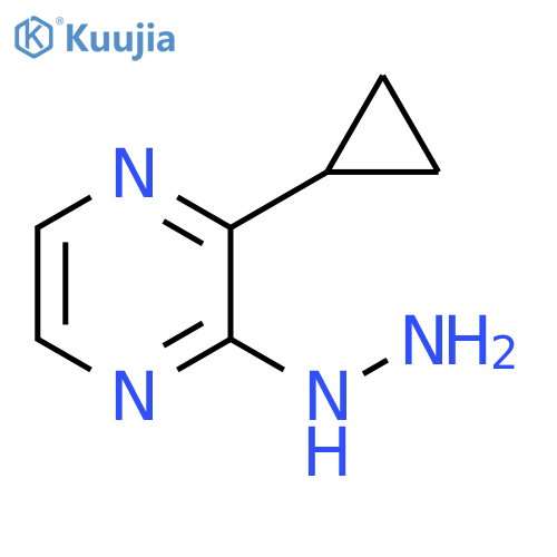 2-cyclopropyl-3-hydrazinylpyrazine structure