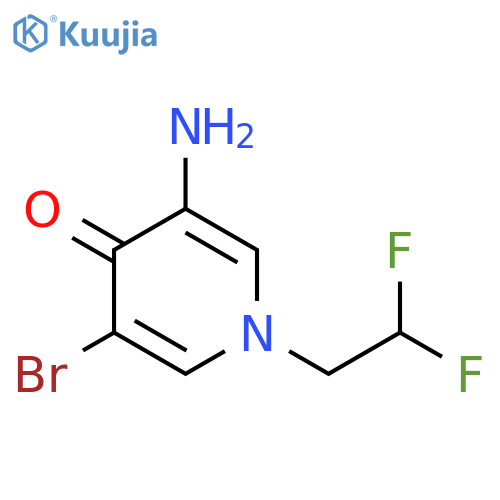 3-amino-5-bromo-1-(2,2-difluoroethyl)-1,4-dihydropyridin-4-one structure