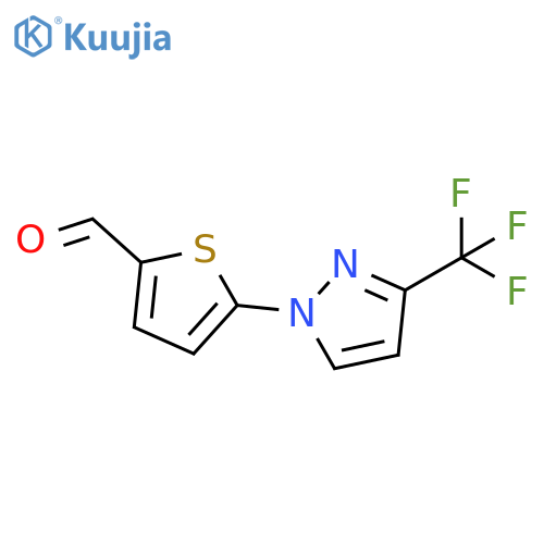 5-3-(trifluoromethyl)-1H-pyrazol-1-ylthiophene-2-carbaldehyde structure