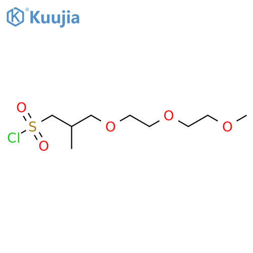3-2-(2-methoxyethoxy)ethoxy-2-methylpropane-1-sulfonyl chloride structure