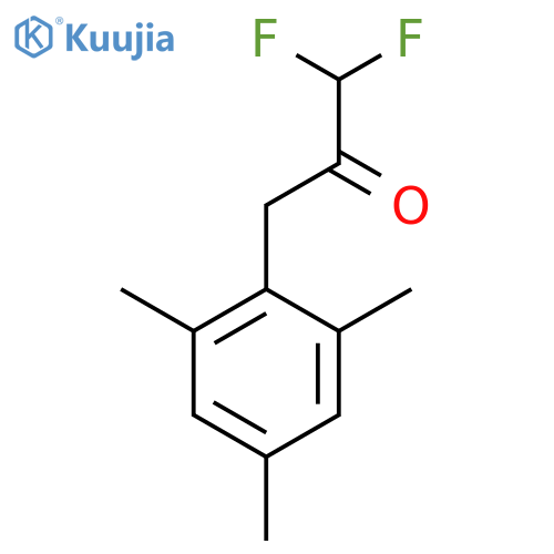 1,1-difluoro-3-(2,4,6-trimethylphenyl)propan-2-one structure