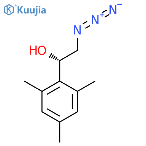 (1S)-2-azido-1-(2,4,6-trimethylphenyl)ethan-1-ol structure
