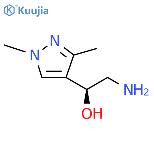 (1S)-2-amino-1-(1,3-dimethyl-1H-pyrazol-4-yl)ethan-1-ol structure