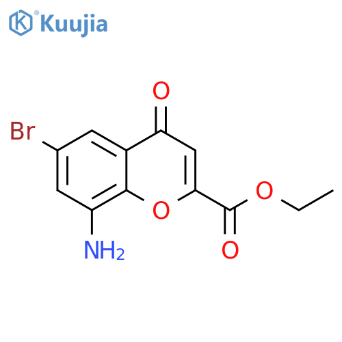ethyl 8-amino-6-bromo-4-oxo-4H-chromene-2-carboxylate structure