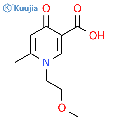 1-(2-Methoxyethyl)-6-methyl-4-oxo-1,4-dihydropyridine-3-carboxylic acid structure