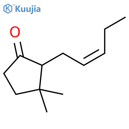 Cyclopentanone, 3,3-dimethyl-2-(2-pentenyl)-, (Z)- (9CI) structure