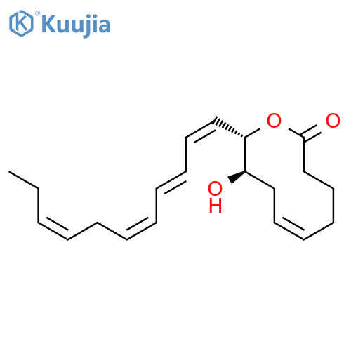 2H-Oxecin-2-one, 3,4,5,8,9,10-hexahydro-9-hydroxy-10-(1Z,3E,5Z,8Z)-1,3,5,8-undecatetraenyl-, (6Z,9R,10S)- (9CI) structure