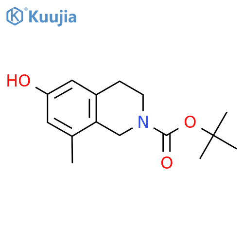 tert-Butyl 6-hydroxy-8-methyl-3,4-dihydroisoquinoline-2(1H)-carboxylate structure