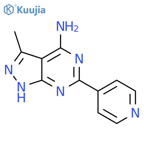 1H-Pyrazolo[3,4-d]pyrimidin-4-amine, 3-methyl-6-(4-pyridinyl)- structure