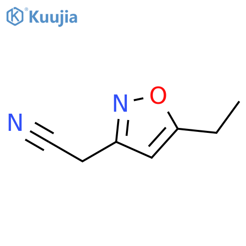 2-(5-ethyl-1,2-oxazol-3-yl)acetonitrile structure