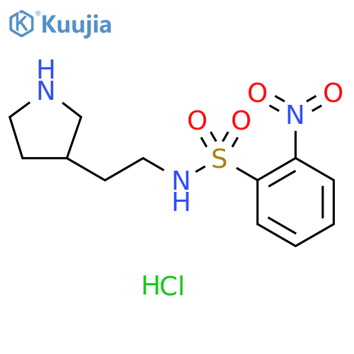 2-nitro-N-2-(pyrrolidin-3-yl)ethylbenzene-1-sulfonamide structure