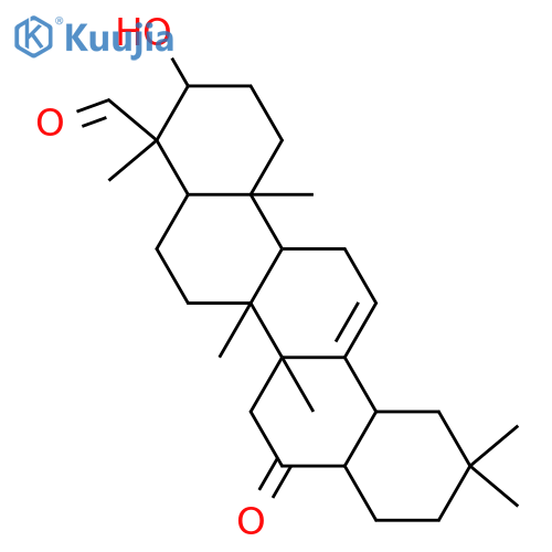 28-Norolean-12-en-23-al, 3-hydroxy-16-oxo-, (3β,4α,17α)- (9CI) structure