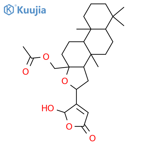 2(5H)-Furanone, 4-[(2S,3aS,3bS,5aS,9aS,9bR,11aS)-11a-[(acetyloxy)methyl]hexadecahydro-3a,6,6,9a-tetramethylphenanthro[2,1-b]furan-2-yl]-2-hydroxy- (9CI) structure
