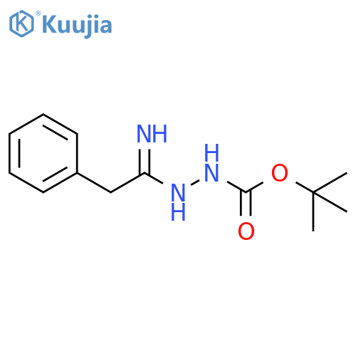 N'-[1-Amino-2-phenylethylidene]hydrazine carboxylic acid tert-butyl ester structure