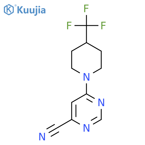 6-(4-(Trifluoromethyl)piperidin-1-yl)pyrimidine-4-carbonitrile structure
