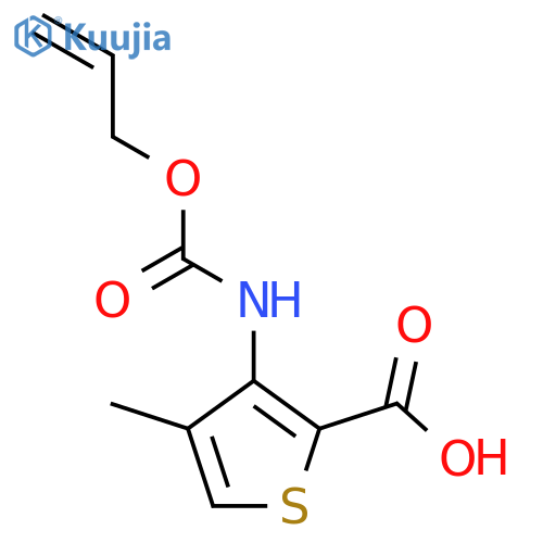 4-methyl-3-{(prop-2-en-1-yloxy)carbonylamino}thiophene-2-carboxylic acid structure