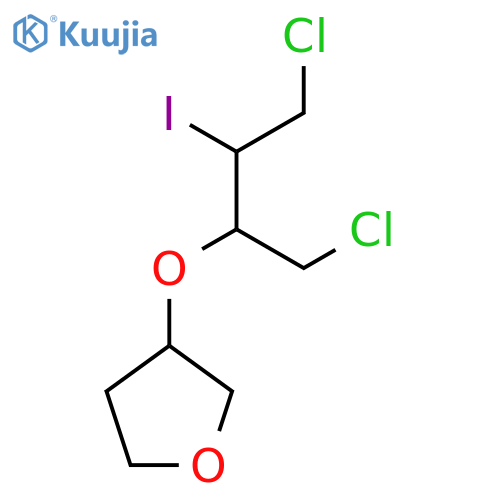 3-(1,4-dichloro-3-iodobutan-2-yl)oxyoxolane structure