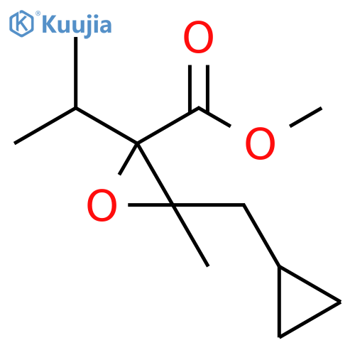 2-Oxiranecarboxylic acid, 3-(cyclopropylmethyl)-3-methyl-2-(1-methylethyl)-, methyl ester structure