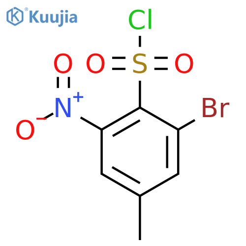 2-bromo-4-methyl-6-nitrobenzene-1-sulfonyl chloride structure