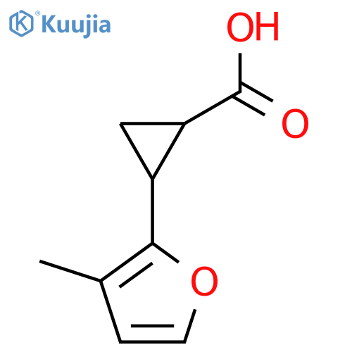2-(3-methylfuran-2-yl)cyclopropane-1-carboxylic acid structure