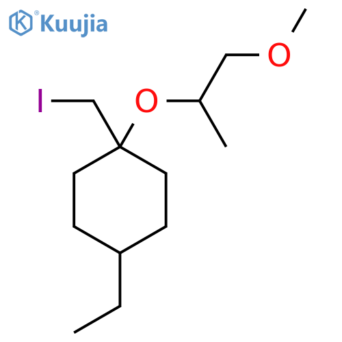 4-ethyl-1-(iodomethyl)-1-(1-methoxypropan-2-yl)oxycyclohexane structure