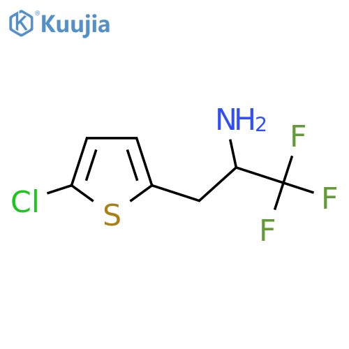 3-(5-chlorothiophen-2-yl)-1,1,1-trifluoropropan-2-amine structure