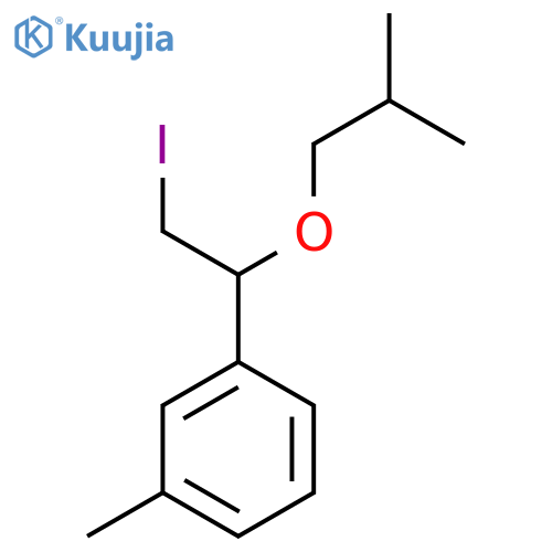 1-2-iodo-1-(2-methylpropoxy)ethyl-3-methylbenzene structure
