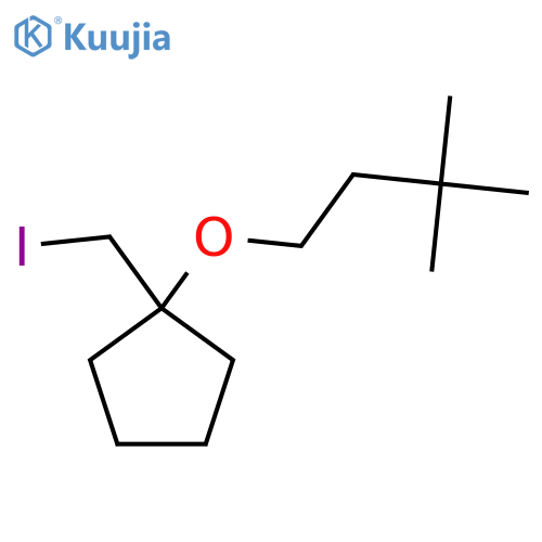 1-(3,3-Dimethylbutoxy)-1-(iodomethyl)cyclopentane structure
