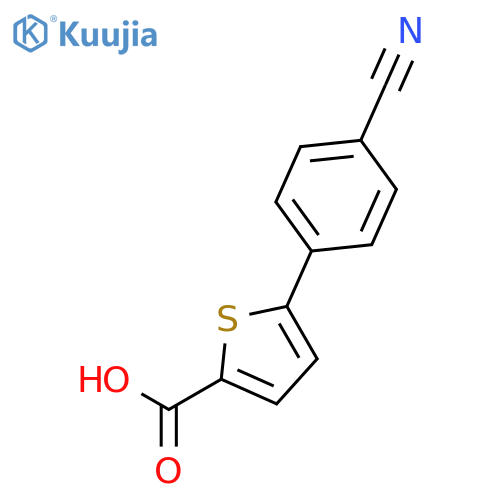 2-Thiophenecarboxylic acid, 5-(4-cyanophenyl)- structure