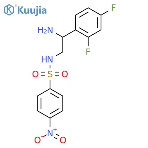 N-[2-amino-2-(2,4-difluorophenyl)ethyl]-4-nitrobenzene-1-sulfonamide structure