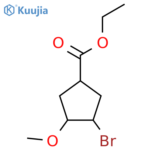 ethyl 3-bromo-4-methoxycyclopentane-1-carboxylate structure