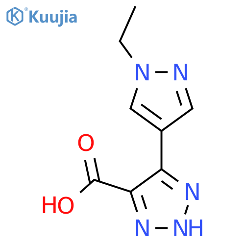 5-(1-Ethyl-1H-pyrazol-4-yl)-1H-1,2,3-triazole-4-carboxylic acid structure