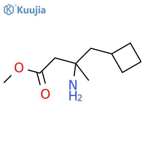 methyl 3-amino-4-cyclobutyl-3-methylbutanoate structure
