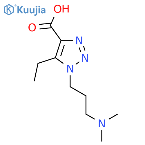 1-3-(dimethylamino)propyl-5-ethyl-1H-1,2,3-triazole-4-carboxylic acid structure