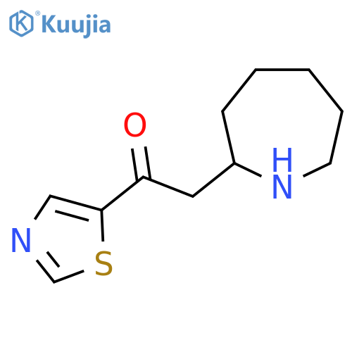 2-(Azepan-2-yl)-1-(1,3-thiazol-5-yl)ethan-1-one structure