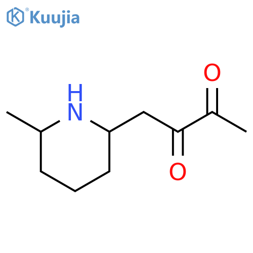 1-(6-methylpiperidin-2-yl)butane-2,3-dione structure
