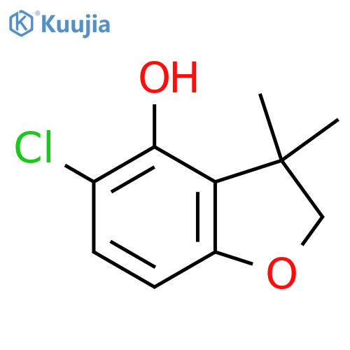 5-Chloro-3,3-dimethyl-2,3-dihydrobenzofuran-4-ol structure