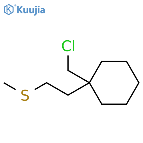 Cyclohexane, 1-(chloromethyl)-1-[2-(methylthio)ethyl]- structure