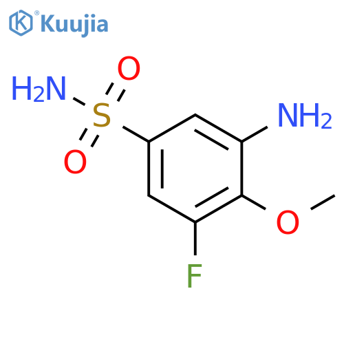 3-amino-5-fluoro-4-methoxybenzene-1-sulfonamide structure