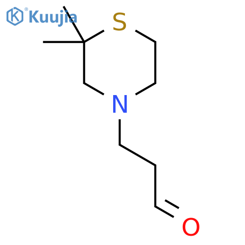 3-(2,2-Dimethylthiomorpholin-4-yl)propanal structure