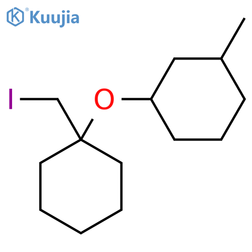 1-{1-(iodomethyl)cyclohexyloxy}-3-methylcyclohexane structure