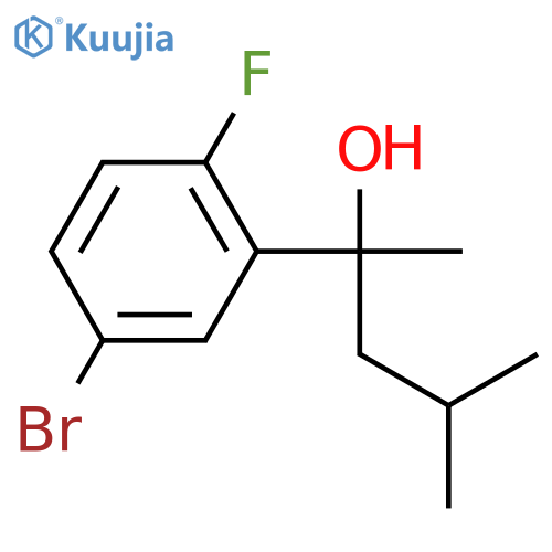 5-Bromo-2-fluoro-α-methyl-α-(2-methylpropyl)benzenemethanol structure
